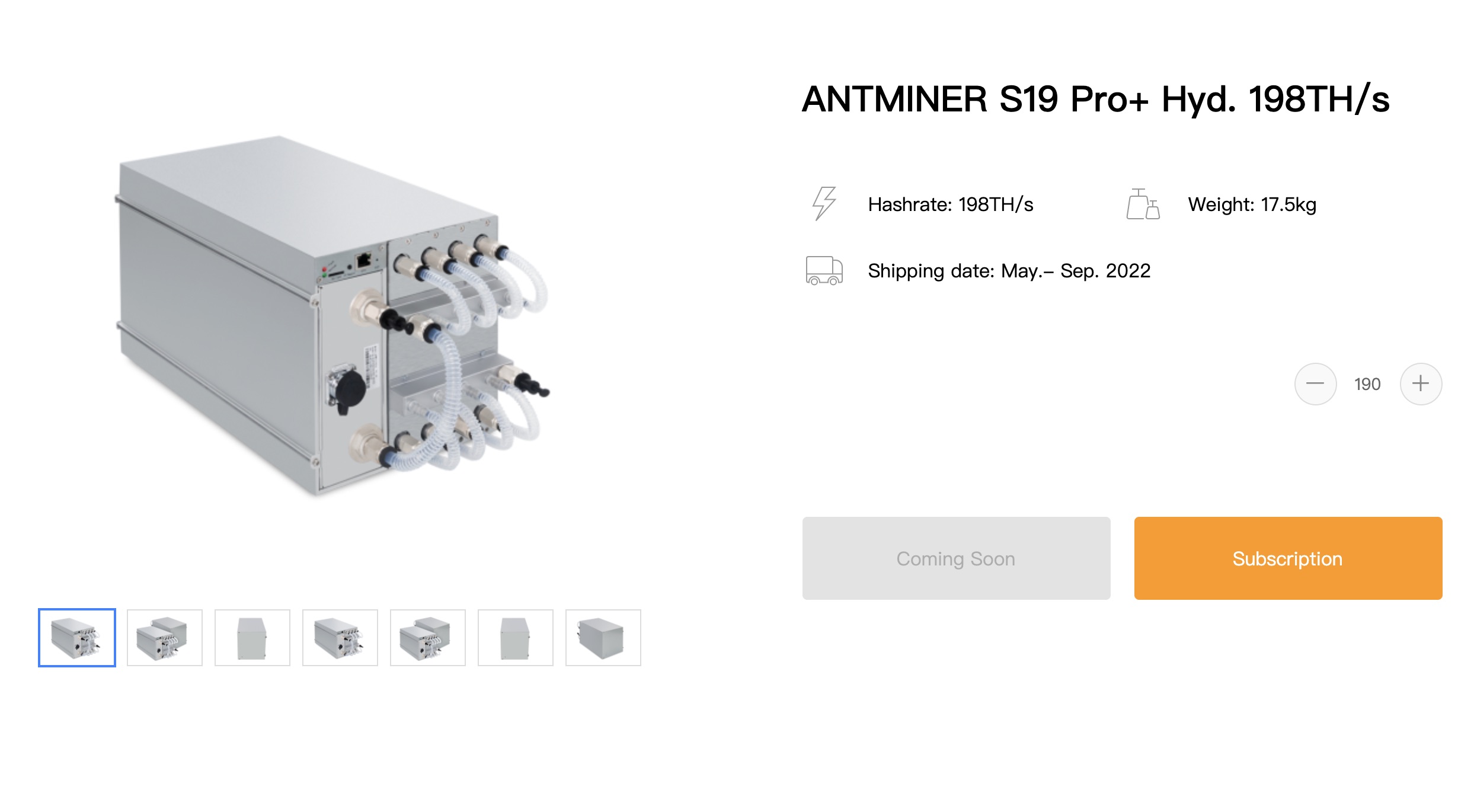 ビットメイン、水冷マイニングマシン「Antminer S19 Pro+ Hyd.」発表